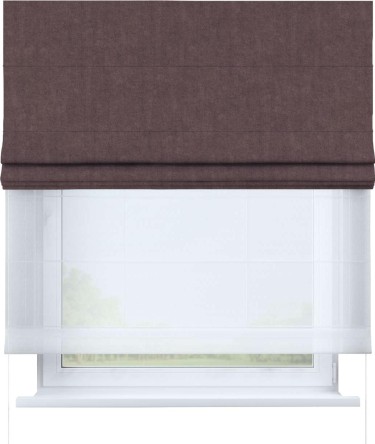 Римская штора «Кортин», канвас махагон, день-ночь