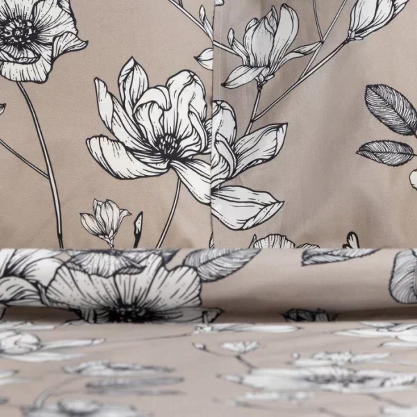 Постельное бельё Этель Евро Magnolia, пододеяльник 200х217 см, наволочки 50х70 см 2 шт, 100% хл,перк