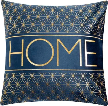 Наволочка Этель Home цв.синий 42 х 42 см, велюр