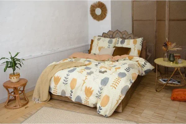 Постельное бельё «Этель» евро Autumn flowers 200*217 см, 240*220 см, 70*70 см - 2 шт