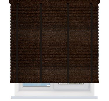 Деревянные жалюзи с тесьмой 50 мм. орех