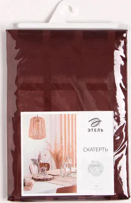 Скатерть "Этель" Geometry 150*220 +/-3см, цв.шоколад, пл. 192 г/м2, хл с ВГМО