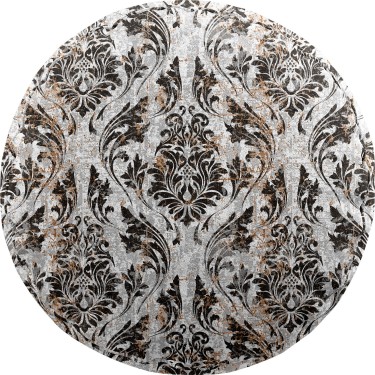 Подушка круглая Cortin «Дамаск тёмный»