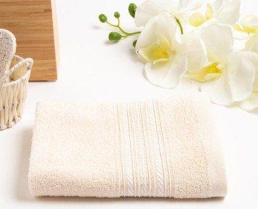 Полотенце махровое Фантазия 020 70*130 см, бежевый, хлопок 100% 340гр/м2