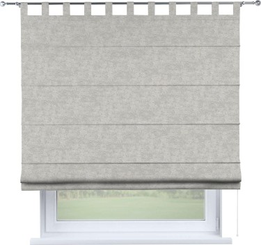 Римская штора «Кортин», софт мрамор светло-серый, на петлях