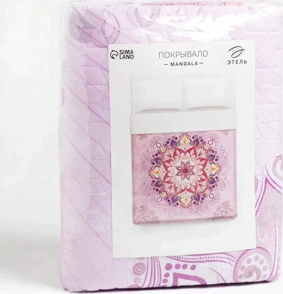 Покрывало "Этель" 2 сп Mandala, 180х210 см, микрофибра