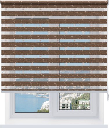 Рулонная штора День-ночь Elegant коричневый