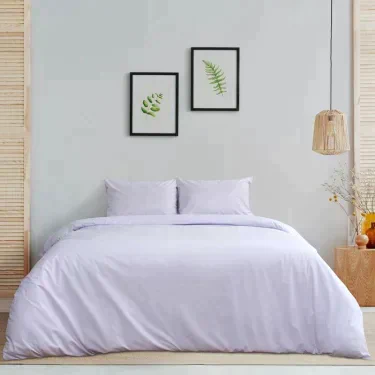 Постельное бельё «Этель: Арома поплин», 1.5-сп., 150 × 210 см, 150 × 220 см, 50 × 70 см (2 шт.), лаванда, 125 г/м², 100%-ный хлопок