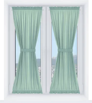 Штора песочные часы «Кортин» блэкаут однотонный ментоловый