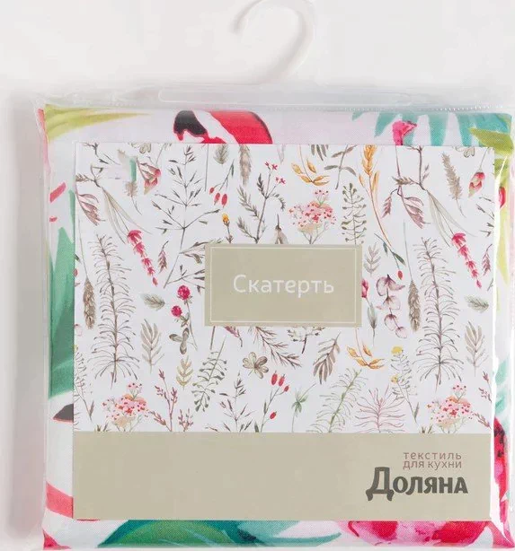 Скатерть «Доляна» Фламинго 150×250 см, 100% п/э