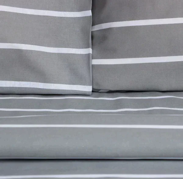 Постельное бельё Этель 2 сп Gray stripes 175х215см,200х220см,70х70см-2 шт, 100% хлопок, поплин