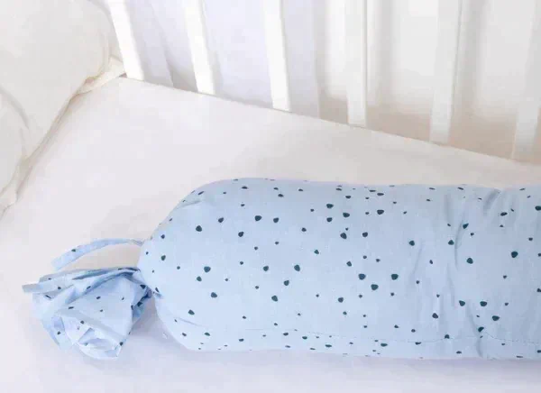 Бортик в кроватку Крошка Я "Light blue" 20х120 см, 100% хлопок