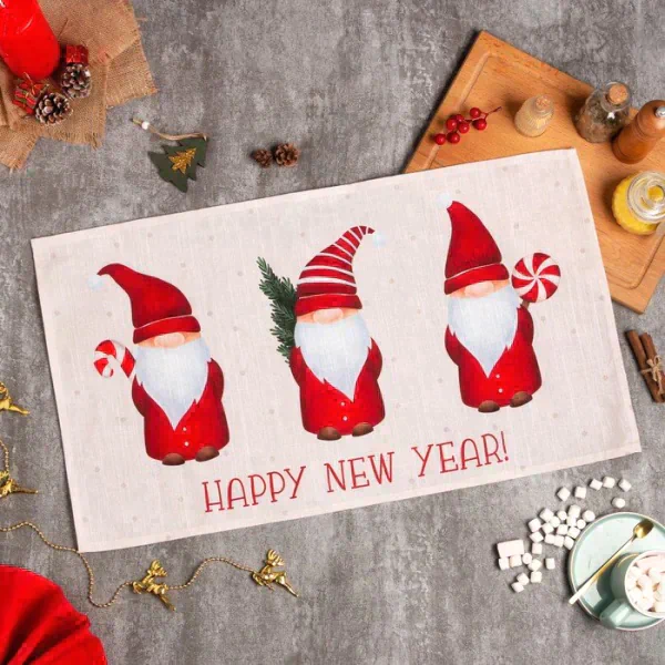 Новогоднее полотенце Этель "Santa Claus" 40x73 см, 100%хл, репс 210 г/м2