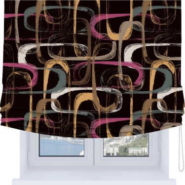 Римская штора Soft с мягкими складками, «Тёмная палитра»