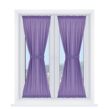Штора песочные часы «Кортин», ткань блэкаут однотонный сиреневый