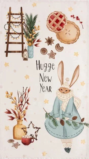 Полотенце "Этель" Hygge New Year 40х73 см, 100% хл, саржа 190 гр/м2