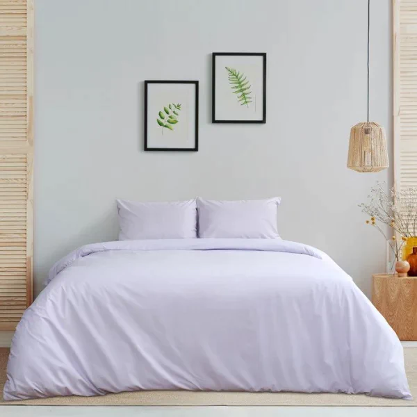 Постельное бельё «Этель» 2 сп. Арома Поплин 180×210 см, 200×220 см, 50×70 см - 2 шт., Лаванда, 125 г/м², 100% хл