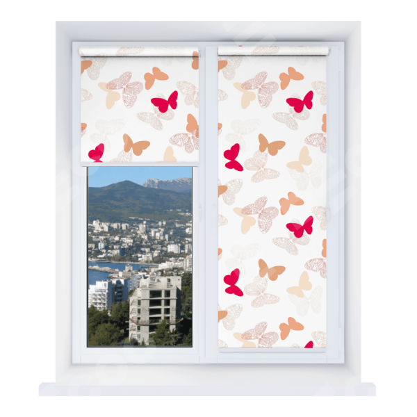 Рулонная штора Мини Бабочки 03