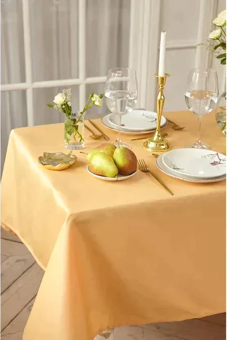 Скатерть Этель Cozy 150*180 +/-3см, цв.бежевый, пл. 192 г/м2, хл с ВГМО