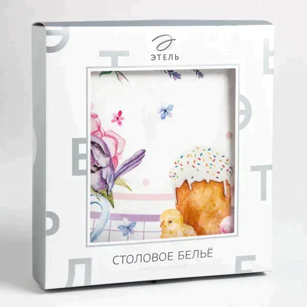 Скатерть "Этель" Spring easter d=149 см +/-3см, 100% хл, саржа 190 гр/м2