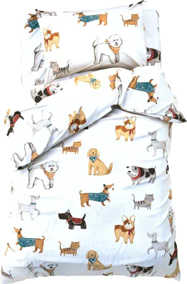 Постельное бельё Этель 1.5 сп Dog party, 143*215 см, 150*214 см, 50*70 см -1 шт,100% хлопок, бязь