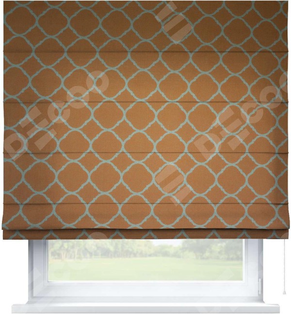 Римская штора «Кортин» для проёма, ткань «Новая Франция» back