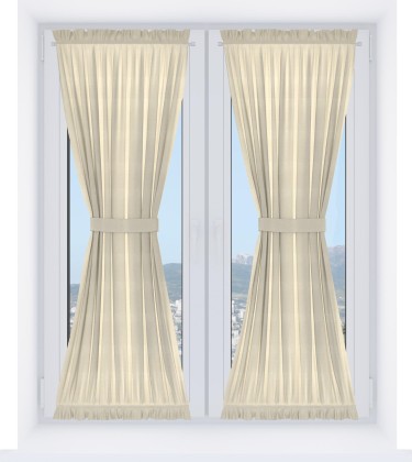 Штора песочные часы «Кортин» блэкаут однотонный цвет бежевый