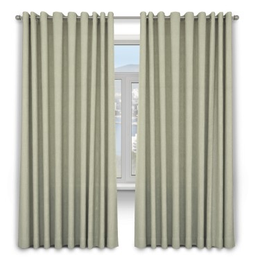 Шторы на люверсах ткань твид блэкаут, коричнево-серый