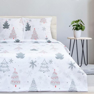 Постельное белье Этель дуэт «Рождественская ель» 143*215см-2шт,240*220см,70*70см-2шт