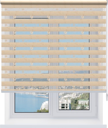 Рулонная штора День-ночь Elegant кремовый