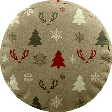 Подушка круглая Cortin «Гармония рождества»