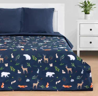 Постельное белье "Этель" 1.5 сп Winter animals 143*215 см, 150*214 см, 70*70 см - 2 шт
