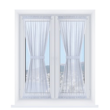 Песочные часы, тюль белый