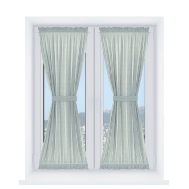 Штора песочные часы «Кортин» рогожка димаут серый