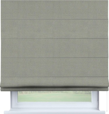 Римская штора «Кортин» для проема, ткань блэкаут однотонный, серый