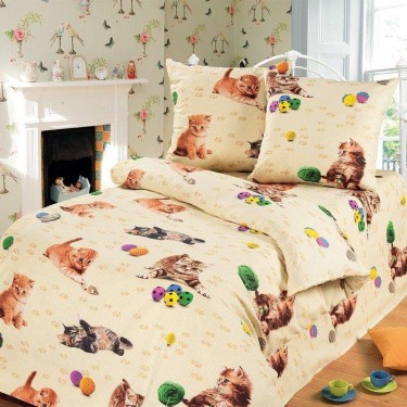 Детское постельное бельё 1,5 сп. «Усатый-полосатый»