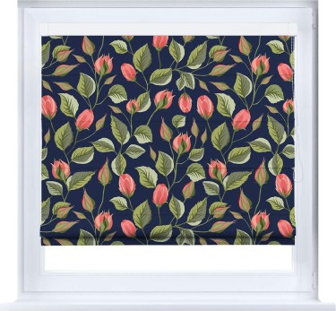 Римская штора «Кортин» кассетная «Красная роза»