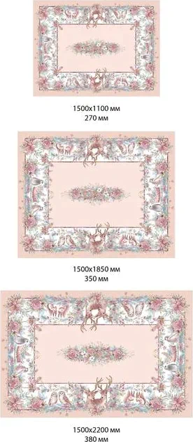 Набор столовый Pink magic: скатерть 150х110см +/-3см с ГМВО, салфетки 40х40см-4 шт, хл100%