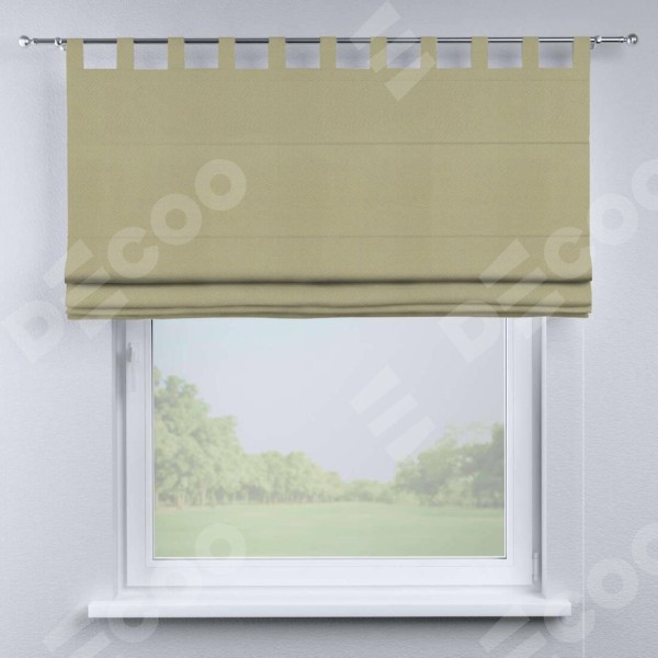 Римская штора на петлях «Кортин», ткань блэкаут однотонный, милано капучино