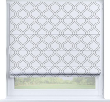 Римская штора «Кортин» на створку «Тайны востока белый»
